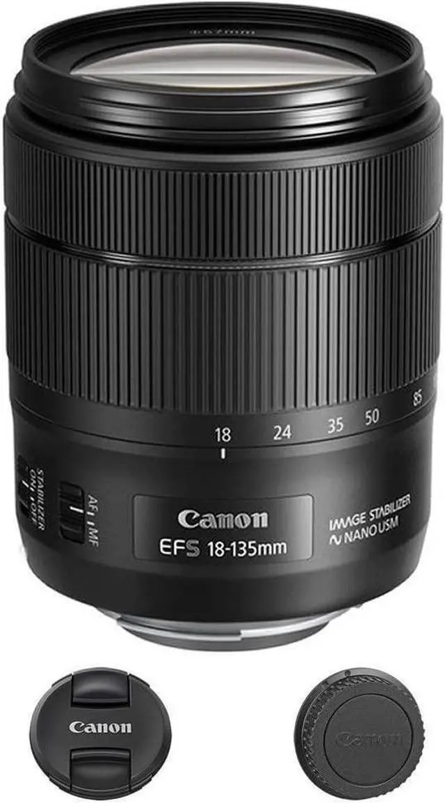 Alt view image 5 of 9 - Canon EF-S 18-135mm f/3.5-5.6 Image Stabilization USM Lens (Black) (International Model)  [Bulk Packaging]