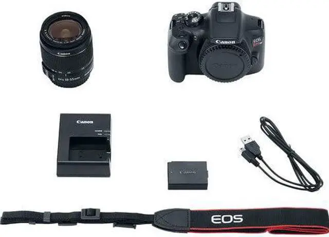 Alt view image 10 of 10 - Canon EOS Rebel T6 DSLR Camera with 18-55mm Lens (1159C003) W/ Bag, Extra Battery, LED Light, Mic, Filters, Tripod, Monitor and More - Professional Bundle