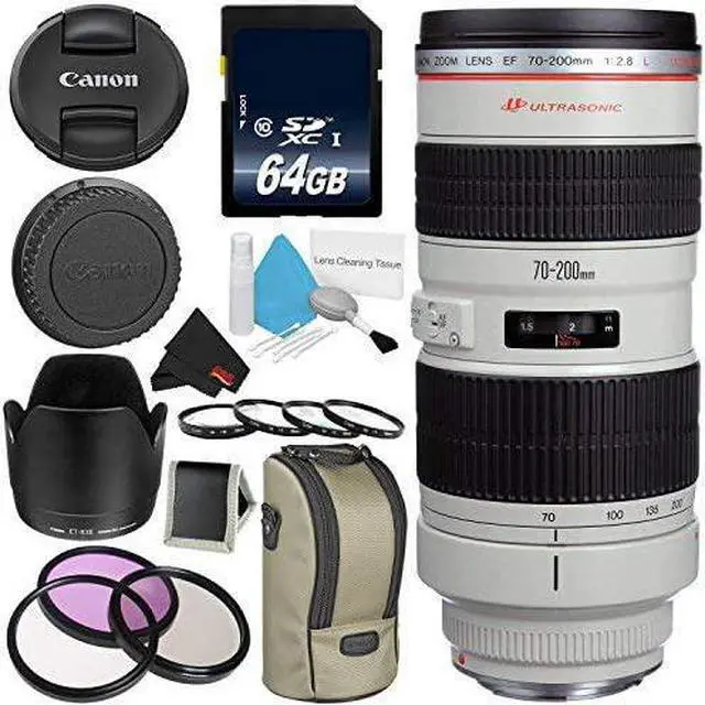 Alt view image 9 of 9 - Canon EF 70-200mm f/2.8L USM Telephoto Zoom Lens Bundle for Canon SLR Digital Cameras Intl Model - Pro