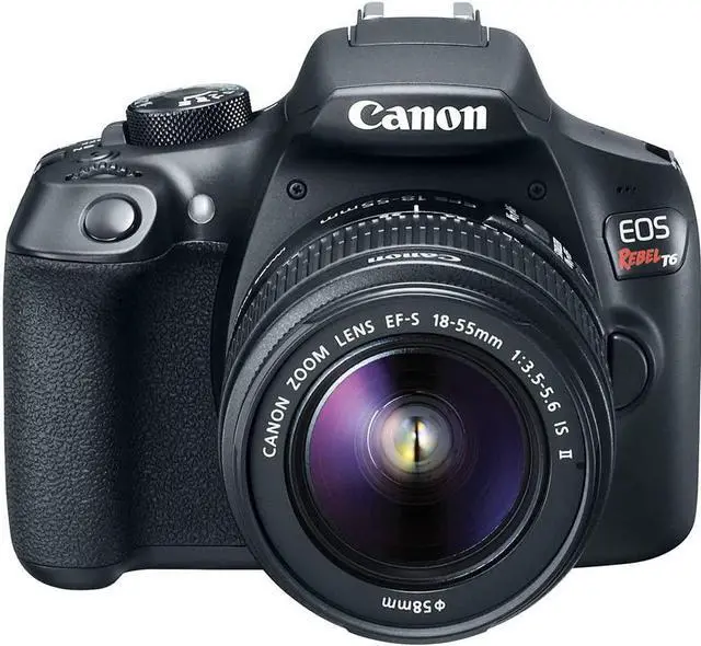Alt view image 7 of 9 - Canon EOS Rebel T6 Digital SLR Camera Bundle with EF-S 18-55mm f/3.5-5.6 IS II Lens + EF 75-300mm f/4-5.6 III Telephoto Zoom Lens + More