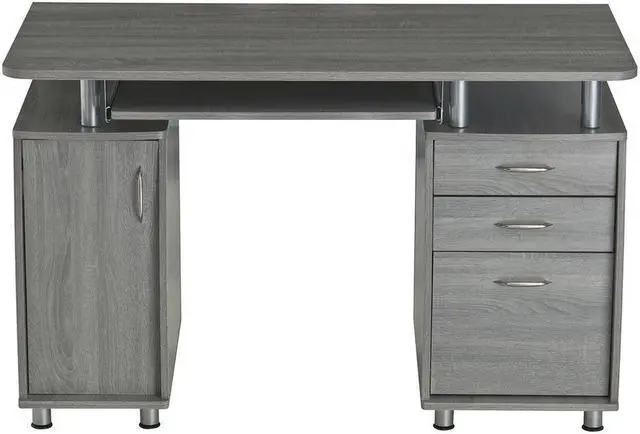 Alt view image 15 of 19 - Techni Mobili Computer Desk with Storage, Grey