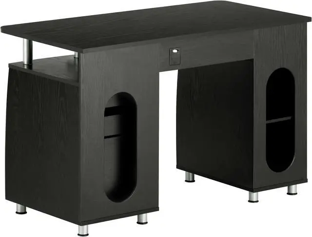 Alt view image 7 of 7 - Techni Mobili Complete Workstation Computer Desk with Storage, Espresso - OEM