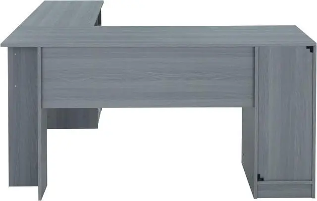 Alt view image 5 of 12 - Techni Mobili Functional L-Shape Desk with Storage, Grey