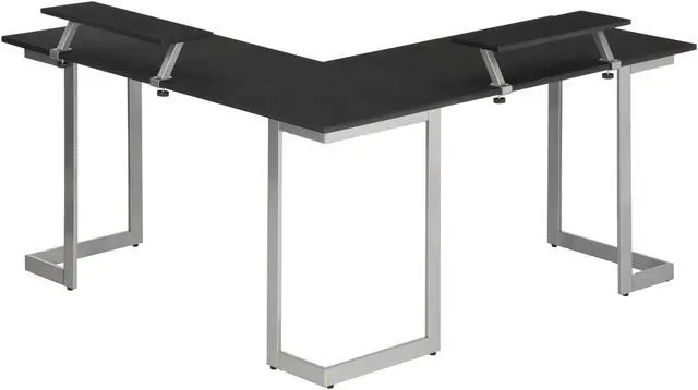 Alt view image 4 of 7 - Techni Sport Warrior L-Shaped Gaming Desk, Black