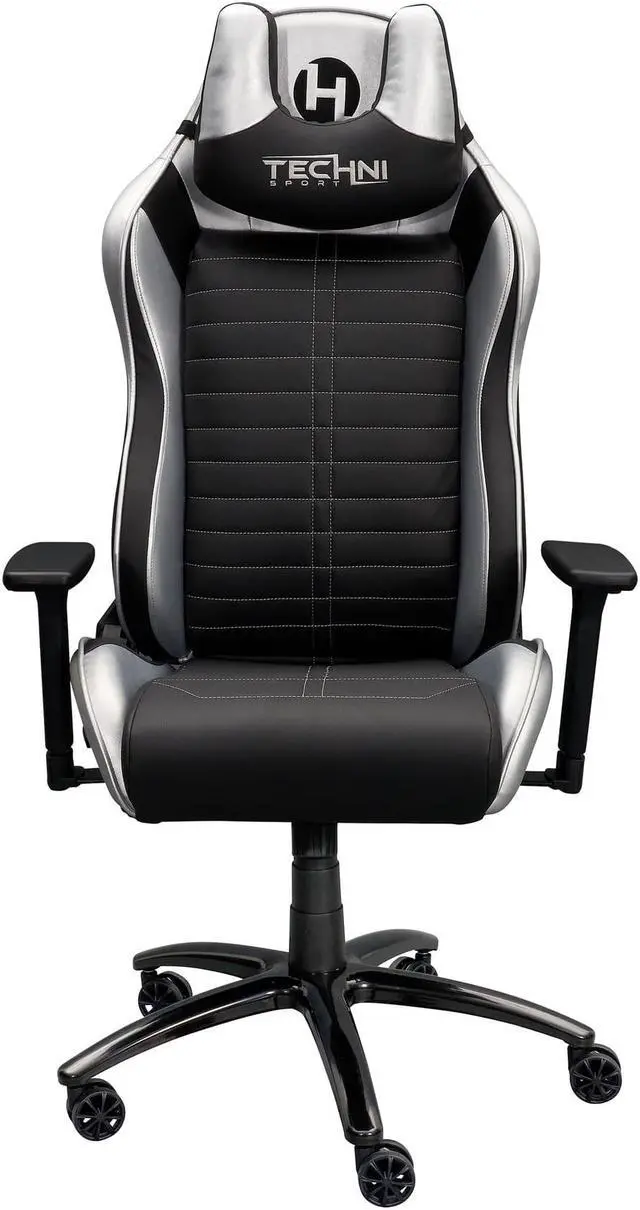 Alt view image 14 of 20 - Techni Sport Ergonomic Racing Style Gaming  Chair - Silver