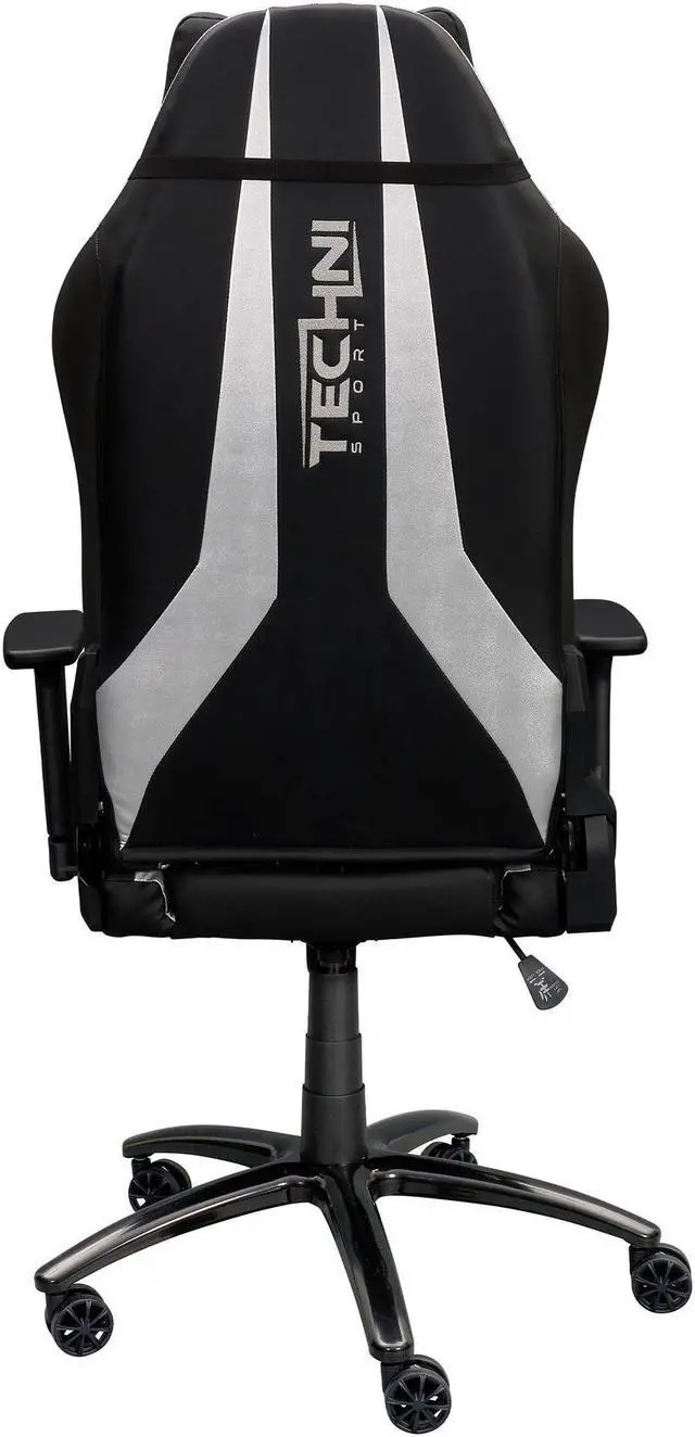 Alt view image 17 of 20 - Techni Sport Ergonomic Racing Style Gaming  Chair - Silver