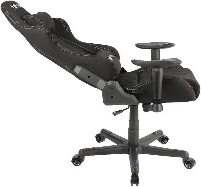 Alt view image 13 of 20 - Gaming Chair - Techni Sport TS-F44 - BLACK Fabric Ergonomic High Back Racer Style PC / Console Video Gaming / Study