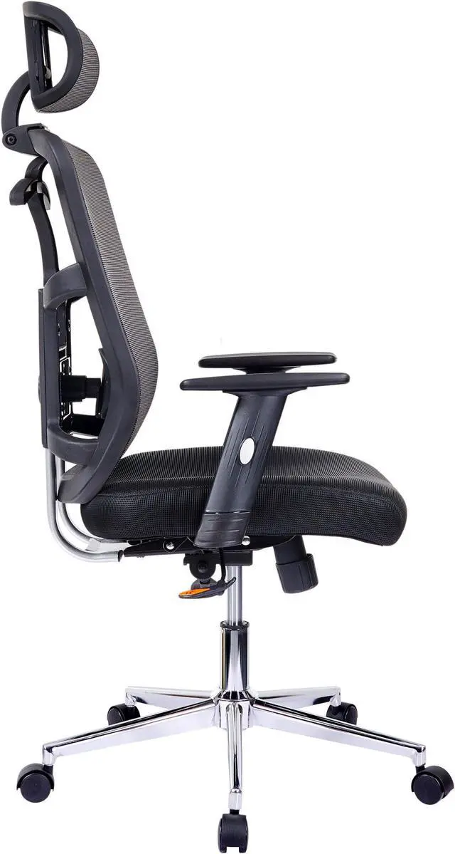 Alt view image 15 of 16 - Techni Mobili Back Mesh Office Chair with Non Marking Caster Wheels, Executive Task Chair with Adjustable Hight, Black