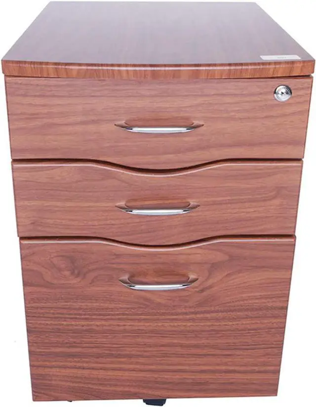 Alt view image 8 of 13 - Techni Mobili Rolling storage and File Cabinet. Color: Mahogany