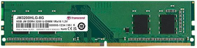 Alt view image 9 of 11 - 8GB Transcend DDR4 3200Mhz PC4-25600 CL22 1.2V Memory Module