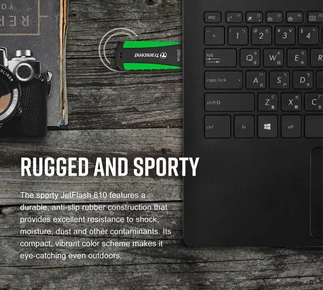 Alt view image 3 of 7 - Transcend JetFlash 810 256GB USB 3.1 Gen 1 Rugged Flash Drive - TS256GJF810