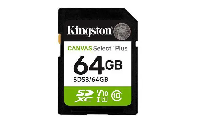 Alt view image 10 of 15 - Kingston Canvas Select Plus 64 GB Class 10/UHS-I (U1) V10 SDXC - 100 MB/s Read