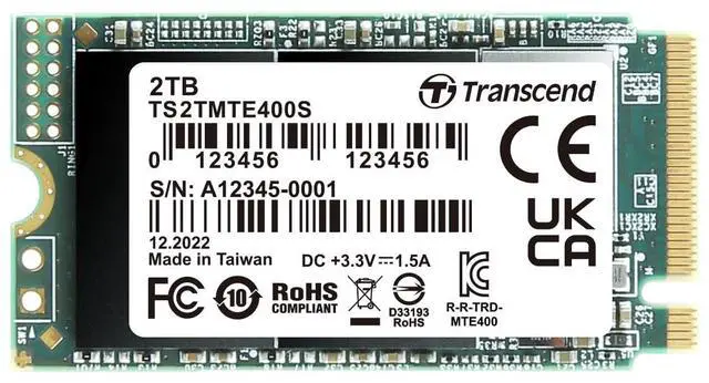 Main image of Transcend SSD MTE400S 2TB NVMe PCIe Gen3x4 3D Brand