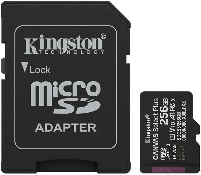 Alt view image 5 of 10 - Kingston MicroSD Canvas Select Plus 150MB/s Memory Card 256GB