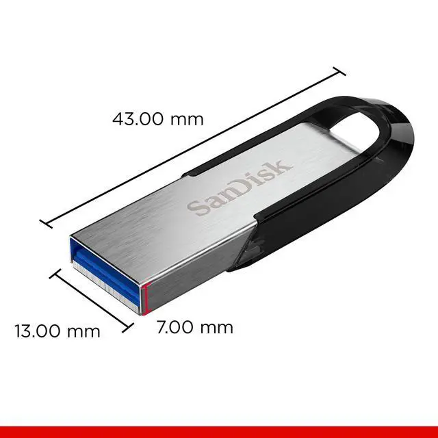 Alt view image 7 of 7 - SanDisk 1TB Ultra Flair USB 3.0 Flash Drive - Up to 150MB/s Read speeds, High-Speed USB 3.0 Performance, Password Protection - Sleek Metal casing, Black - SDCZ73-1T00-G46