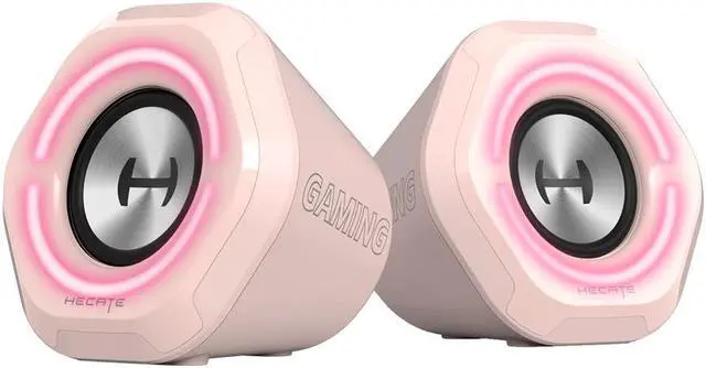 Main image of Hecate by Edifier G1000 RGB Gaming 2.0 Speakers for desktop, USB, Aux & Bluetooth 5.3 inputs, USB powered Pink