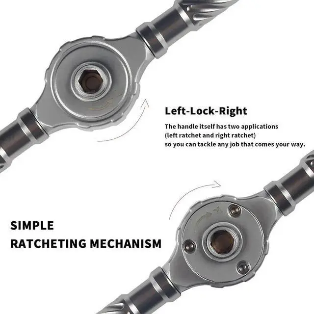 Alt view image 3 of 7 - SUSUMU Ratchet screwdriver set, 30-in-1 manual multi-function ratchet set precision Repair Tool Set Multi-function manual screwdriver set with S2 alloy steel bit