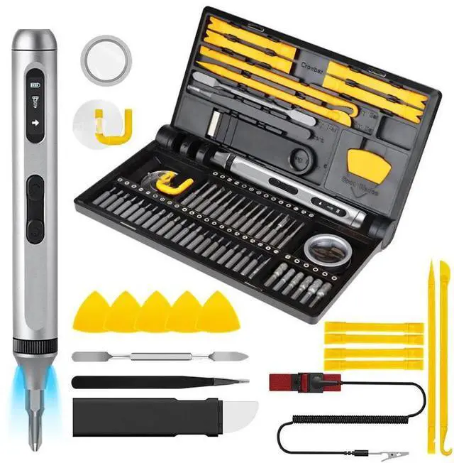 Main image of SUSUMU Notebook precision disassembly maintenance rechargeable electric screwdriver set LED digital display high-end, powerful motor, five-speed torque adjustment, free maintenance, S2, aluminum alloy