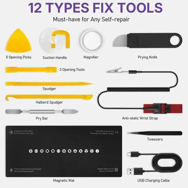 Alt view image 4 of 7 - SUSUMU Notebook precision disassembly maintenance rechargeable electric screwdriver set LED digital display high-end, powerful motor, five-speed torque adjustment, free maintenance, S2, aluminum alloy