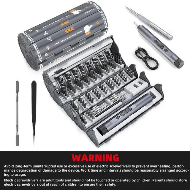 Alt view image 7 of 7 - SUSUMU Notebook precision disassembly maintenance rechargeable electric screwdriver set LED digital display high-end, powerful motor, five-speed torque adjustment,  S2, aluminum alloy
