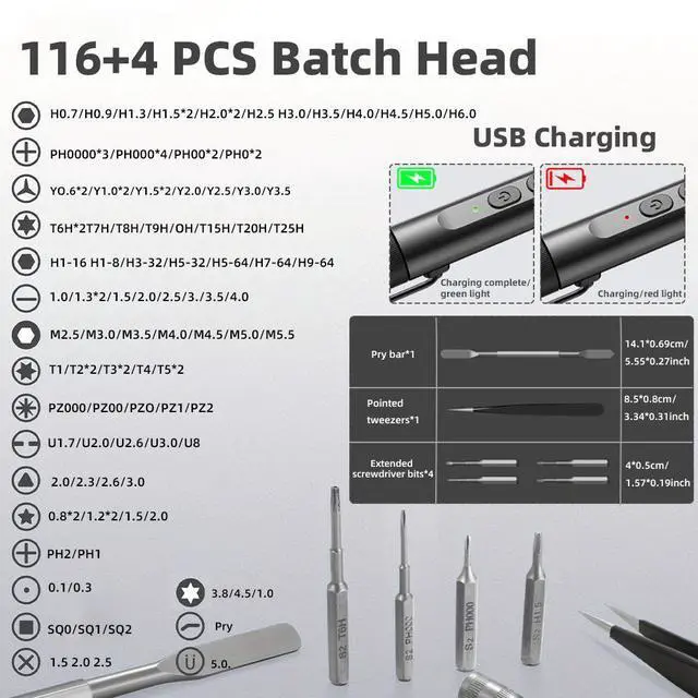 Alt view image 4 of 7 - SUSUMU Notebook precision disassembly maintenance rechargeable electric screwdriver set LED digital display high-end, powerful motor, five-speed torque adjustment,  S2, aluminum alloy