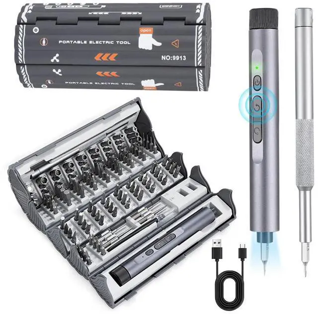 Main image of SUSUMU Notebook precision disassembly maintenance rechargeable electric screwdriver set LED digital display high-end, powerful motor, five-speed torque adjustment,  S2, aluminum alloy