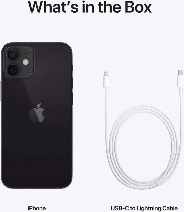 Alt view image 5 of 5 - Apple iPhone 12 128GB Fully Unlocked Black - Grade A