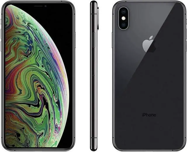 Alt view image 3 of 6 - Apple iPhone XS Max 256GB Fully Unlocked Space Gray - Grade A