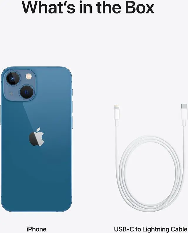 Alt view image 6 of 6 - Apple iPhone 13 Mini 256GB Fully Unlocked Blue - Grade B