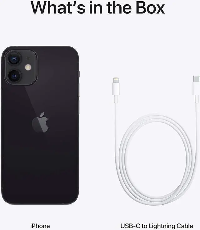 Alt view image 5 of 5 - Apple iPhone 12 Mini 64GB Fully Unlocked Black Very Good - Grade B