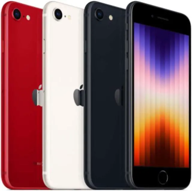 Alt view image 5 of 5 - Apple iPhone SE Gen 3 (2022) 64GB Fully Unlocked Red - Grade B
