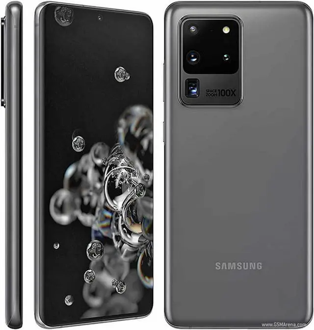 Alt view image 3 of 7 - Samsung Galaxy S20 Ultra 128GB Fully Unlocked Cosmic Grey Very Good - Grade A-