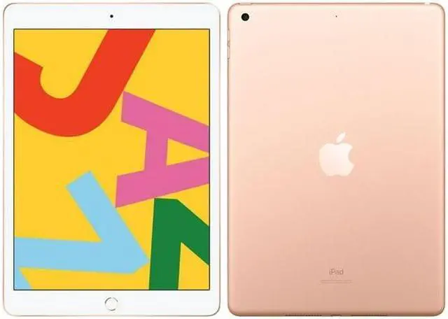 Alt view image 6 of 6 - Apple iPad 10.2 7th Gen (2019) 128GB (Wi-Fi + Cellular) Gold (Refurbished Good)