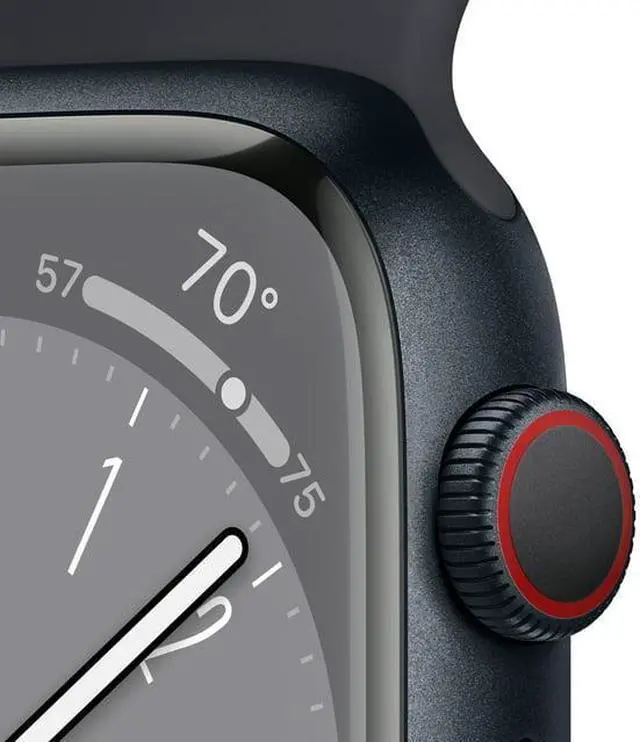 Alt view image 2 of 6 - Apple iWatch Series 8 45MM Midnight Aluminum Case with Midnight Sport Band - Refurbished Very Good