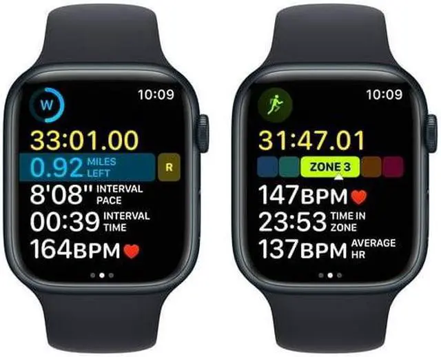 Alt view image 5 of 6 - Apple iWatch Series 8 45MM Midnight Aluminum Case with Midnight Sport Band - Refurbished Very Good