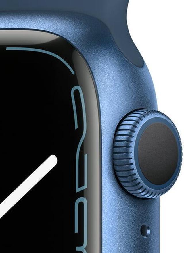 Alt view image 2 of 6 - Apple iWatch Series 7 45MM Blue Aluminum Case with Blue Sport Band (GPS + Cellular) - Refurbished Good