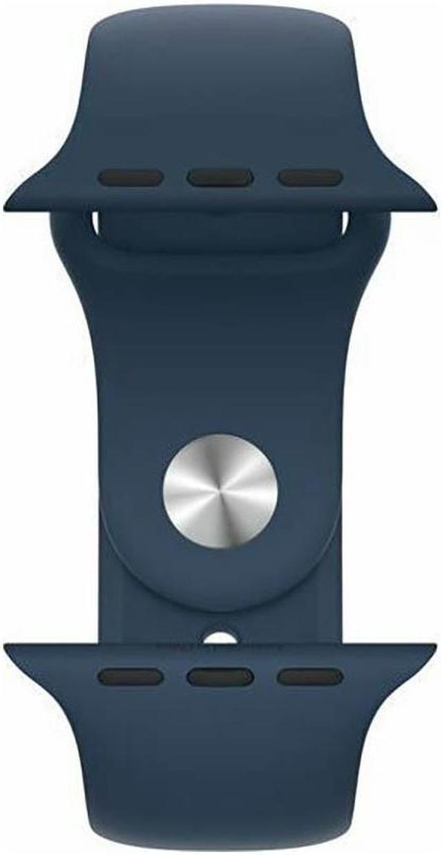 Alt view image 4 of 6 - Apple iWatch Series 7 45MM Blue Aluminum Case with Blue Sport Band (GPS + Cellular) - Refurbished Good