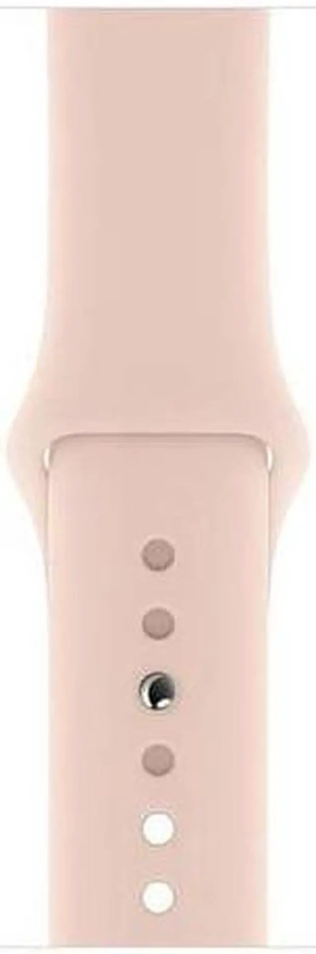 Alt view image 3 of 5 - Apple iWatch Series 5 44MM Gold Aluminum Case with Pink Sport Band (GPS + Cellular) - Refurbished Very Good