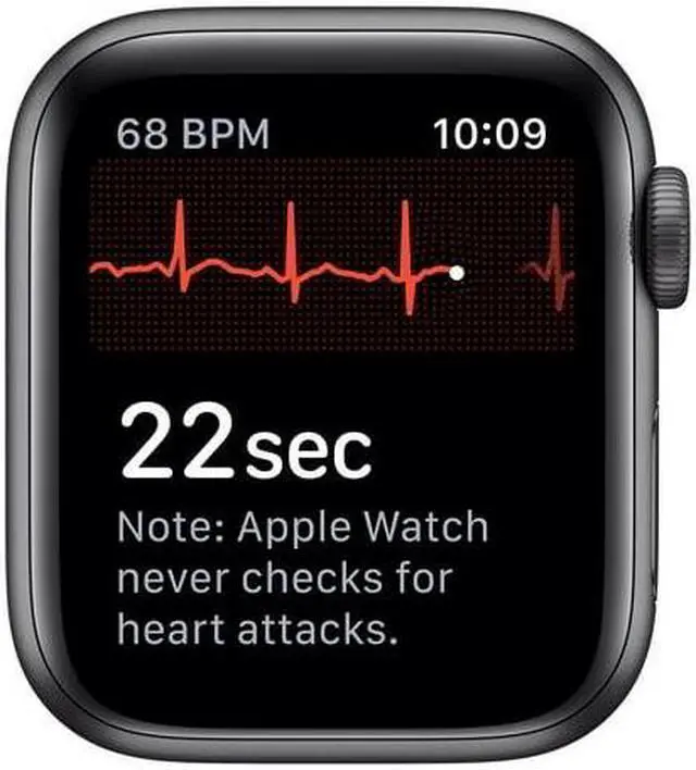 Alt view image 4 of 4 - Apple iWatch Series 5 44MM Space Gray Aluminum Case with Black Sport Band (GPS Only) - Refurbished Very Good