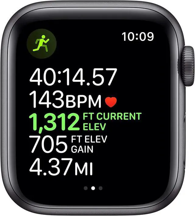 Alt view image 2 of 4 - Apple iWatch Series 5 44MM Space Gray Aluminum Case with Black Sport Band (GPS Only) - Refurbished Very Good
