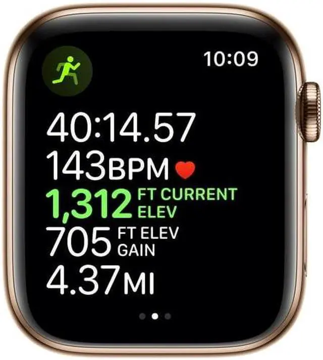 Alt view image 2 of 5 - Apple iWatch Series 5 44MM Gold Stainless Steel Case with Stone Sport Band (GPS + Cellular) - Grade A