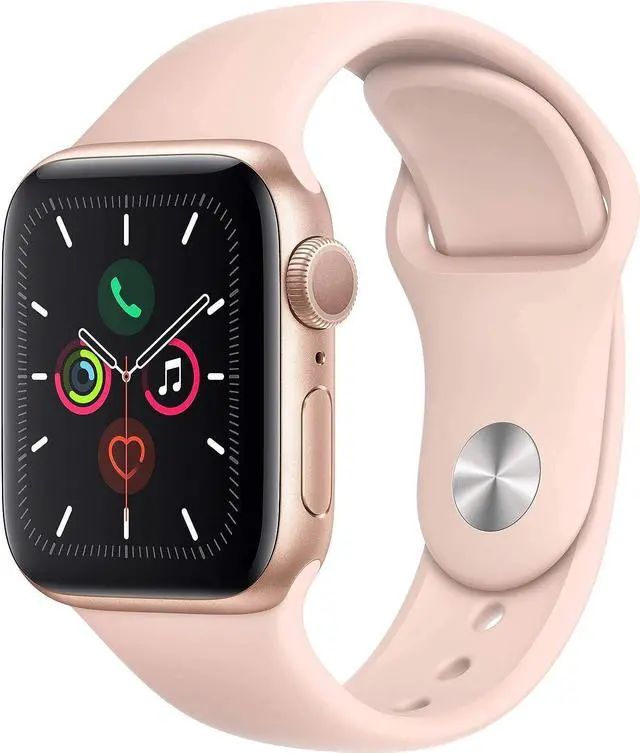 Main image of Apple iWatch Series 4 40MM Gold Aluminum Case with Pink Sport Band (GPS + Cellular) - Refurbished Good