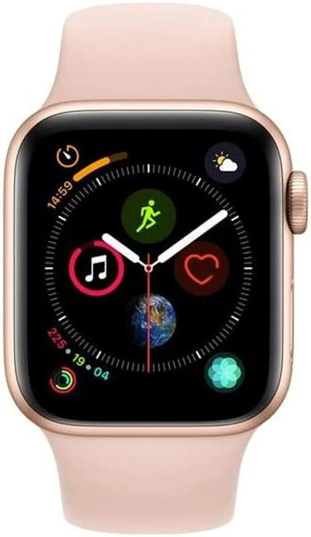 Alt view image 2 of 5 - Apple iWatch Series 4 40MM Gold Aluminum Case with Pink Sport Band (GPS + Cellular) - Refurbished Good