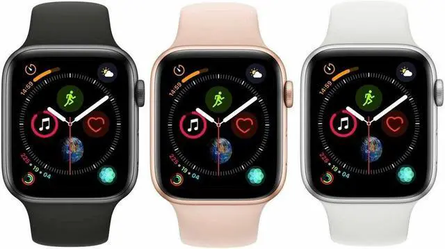 Alt view image 4 of 5 - Apple iWatch Series 4 44MM Space Gray Aluminum Case with Black Sport Band (GPS + Cellular) - Refurbished Very Good