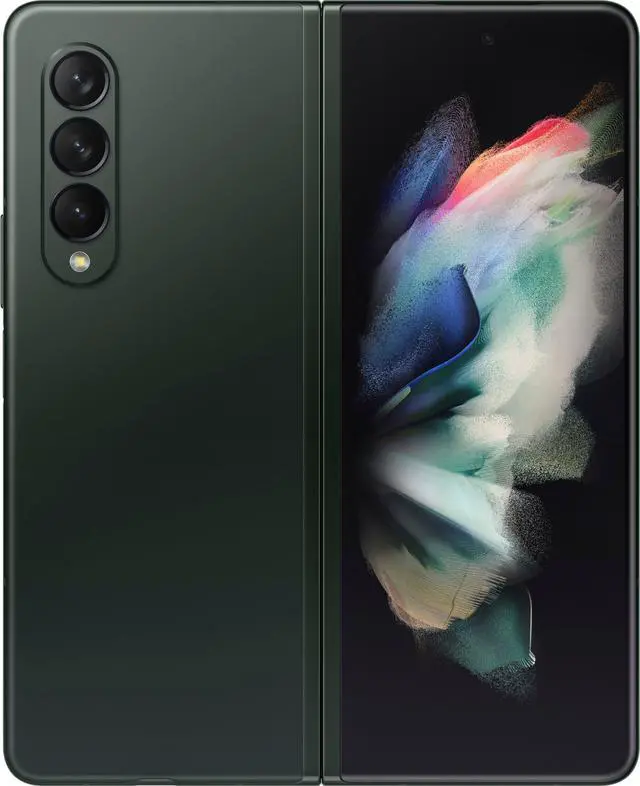 Alt view image 4 of 7 - Samsung Galaxy Z Fold 3 256GB Fully Unlocked Phantom Green - Refurbished Very Good