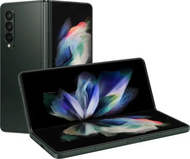 Alt view image 5 of 7 - Samsung Galaxy Z Fold 3 256GB Fully Unlocked Phantom Green - Refurbished Very Good