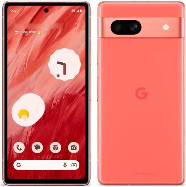 Alt view image 3 of 5 - Google Pixel 7a 128GB Fully Unlocked Coral - Refurbished Very Good