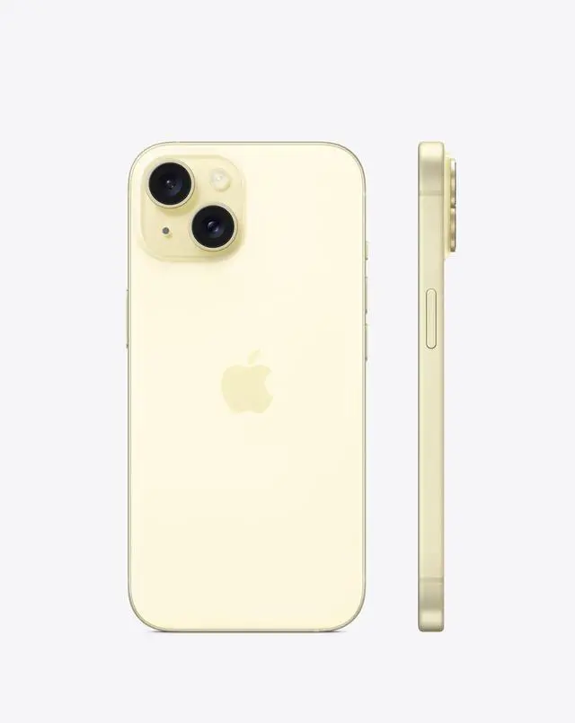 Alt view image 3 of 6 - Apple iPhone 15 256GB Fully Unlocked Yellow - Refurbished Very Good