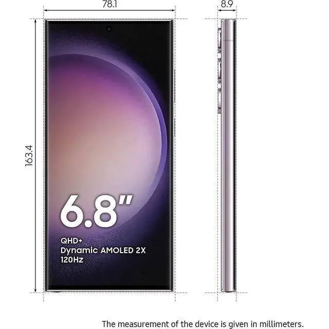 Alt view image 5 of 7 - Samsung Galaxy S23 Ultra 1TB Fully Unlocked Lavender - Refurbished Very Good