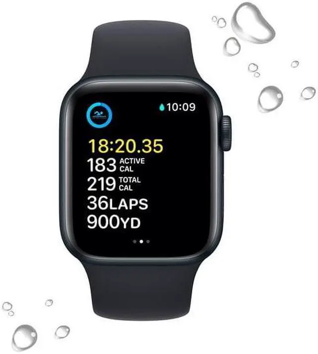 Alt view image 2 of 5 - Apple iWatch Series SE 2nd Gen 40MM Midnight Aluminum Case with Midnight Sport Band (GPS + Cellular) - Grade A